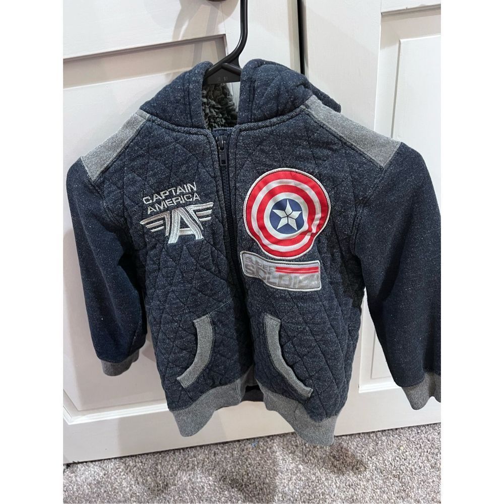Marvel Superhero Boys Captain America Jacket 5/6 - Picture 2 of 5